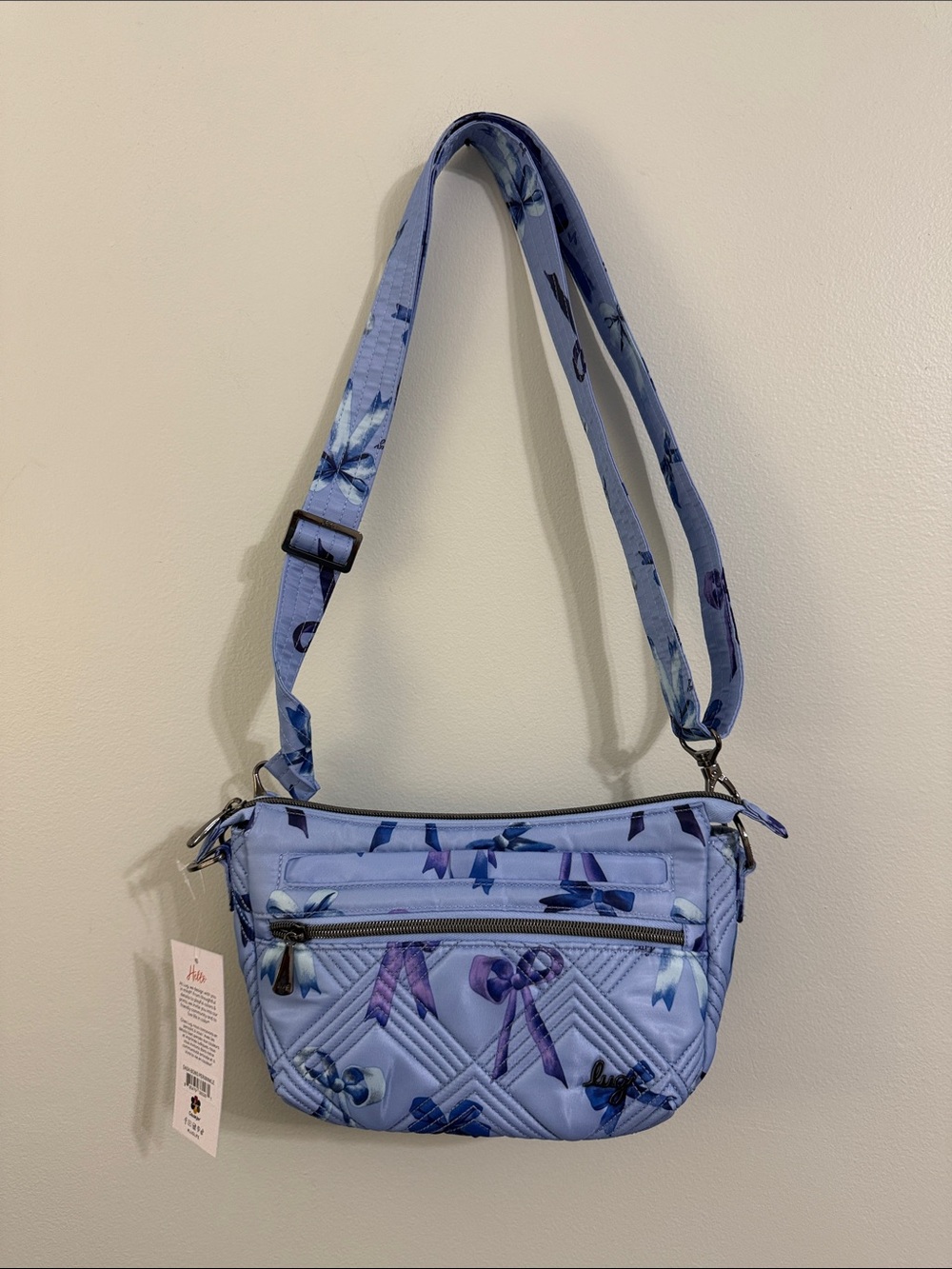 Light Blue bow printed Crossbody Bag from Lug